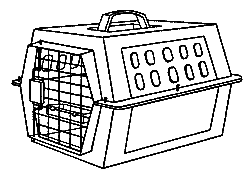 Клетка-контейнер для путеше ствия в самолете и на поезде